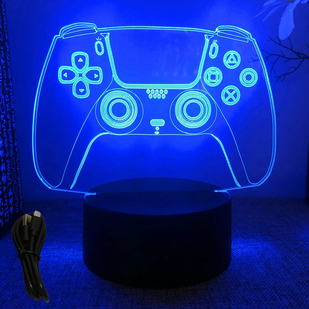NEON GAMER 3D LED Lamp | RGB Night Light for Gaming Room Setup