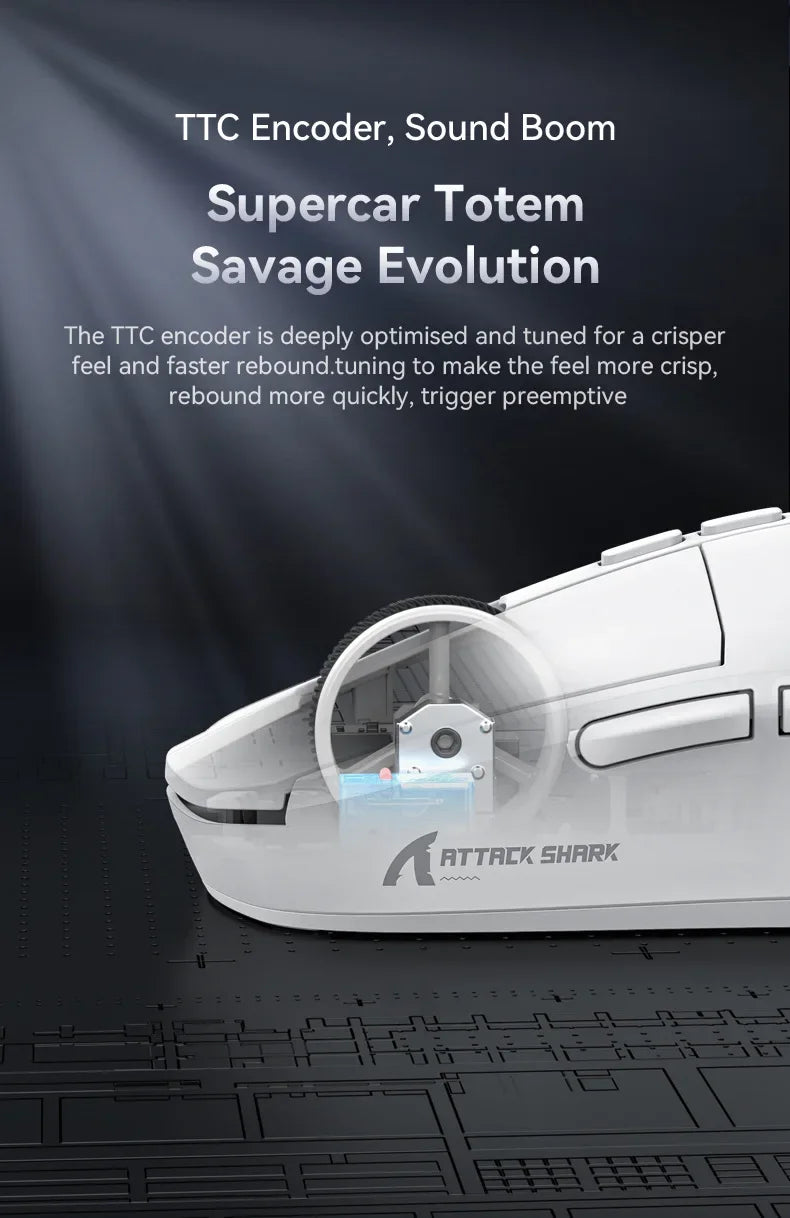 Attack Shark X6: Tri-Mode Wireless Gaming Mouse with Charging Dock