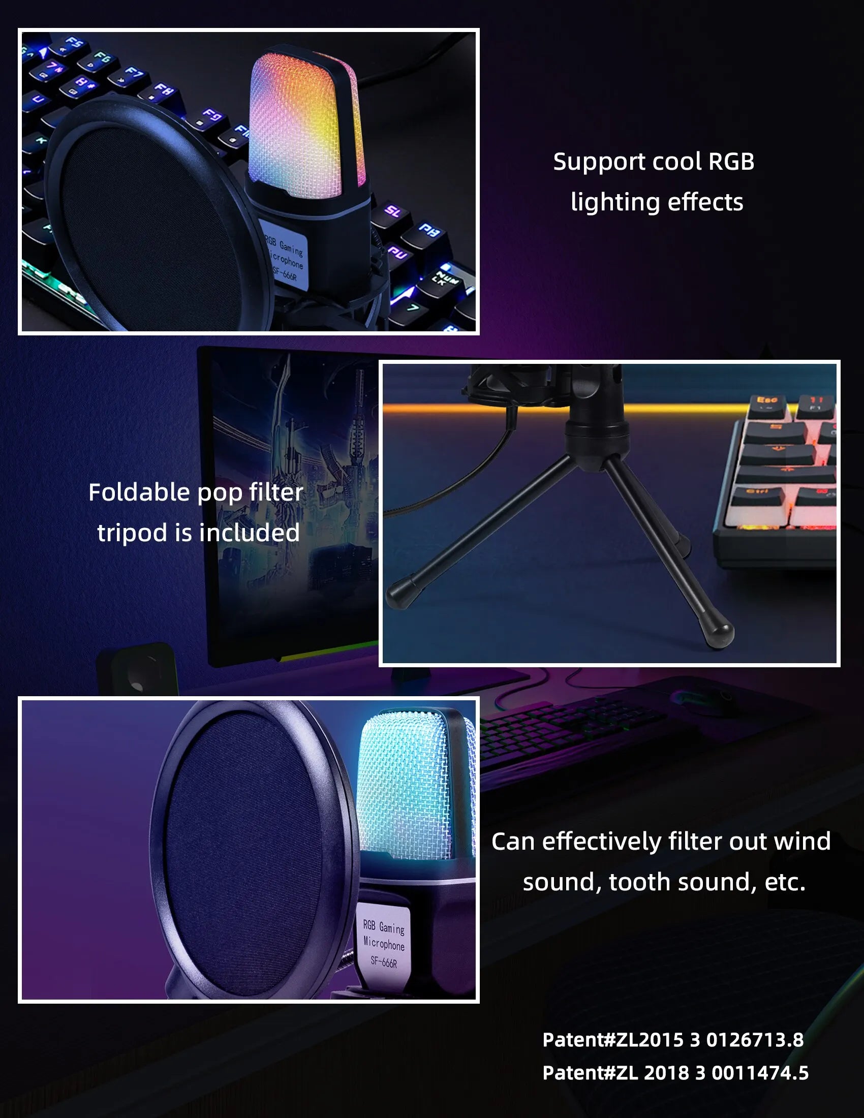 Microphone Titan USB: Professional RGB Streaming Kit