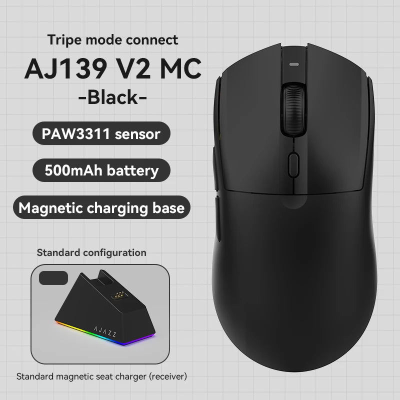 AJ139 V2 Performance: Superlight Wireless Gaming Mouse (12K DPI)