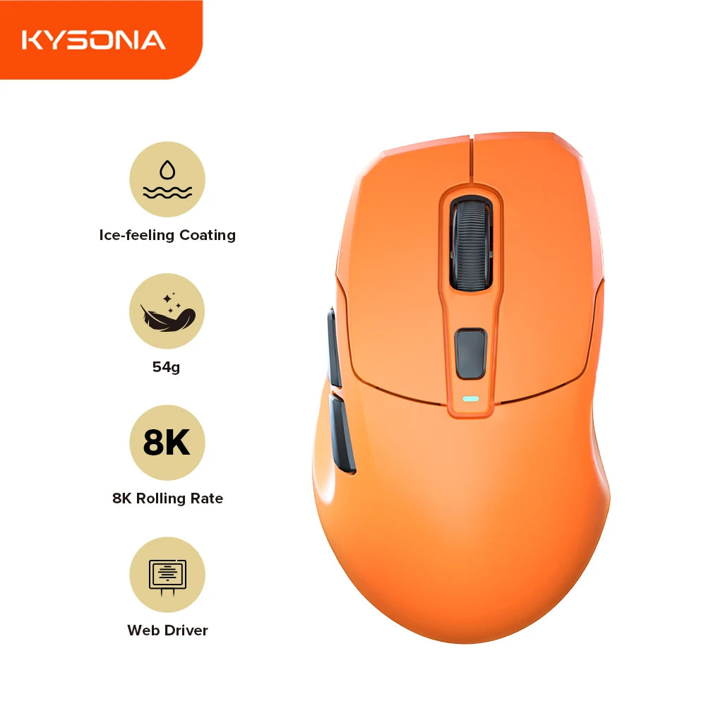 KYSONA Uranus PRO: PAW3395 8K Hz Performance Wireless Mouse