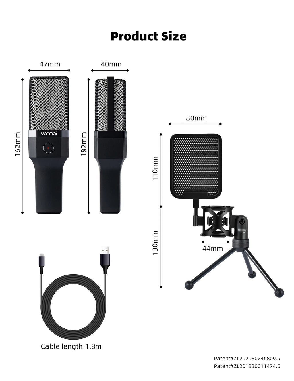 Microphone Titan USB: Professional RGB Streaming Kit