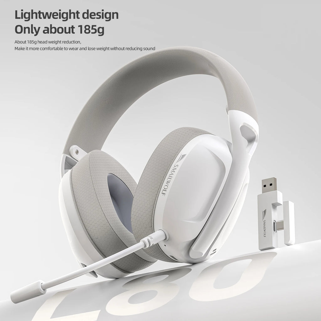 SMAILWOLF L80/ G900 PRO – High-Performance Tri-Mode Wireless Headset for PC & Laptop