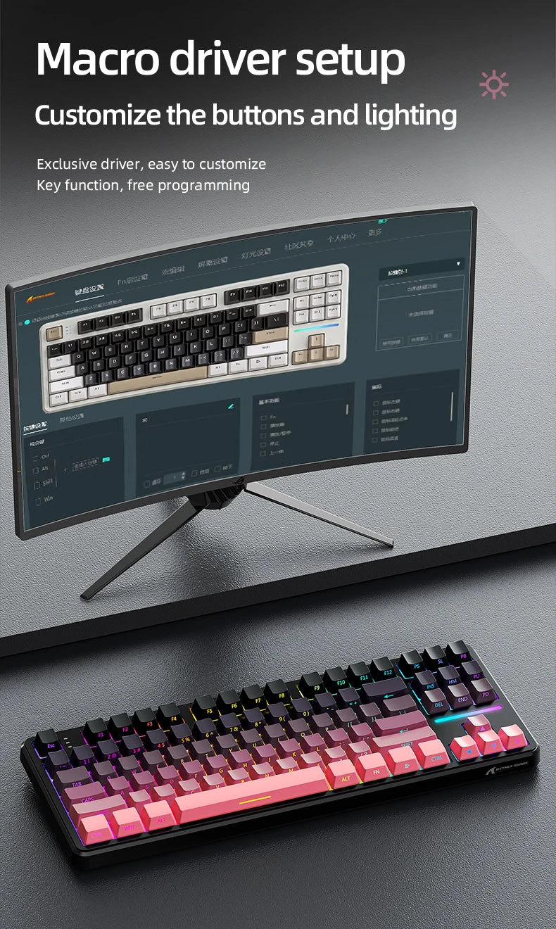 Attack Shark Keyboard X87: Tri-Mode Side-Lit Mechanical