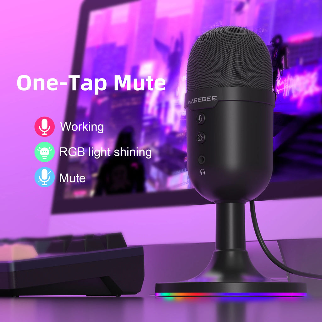 MageGee Professional USB Condenser Mic | Intelligent Noise Reduction Series