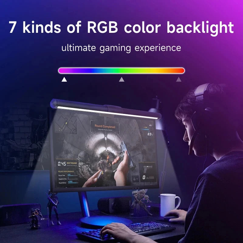 Lumina Pro: Dual-Source Monitor Light Bar with RGB Backlight