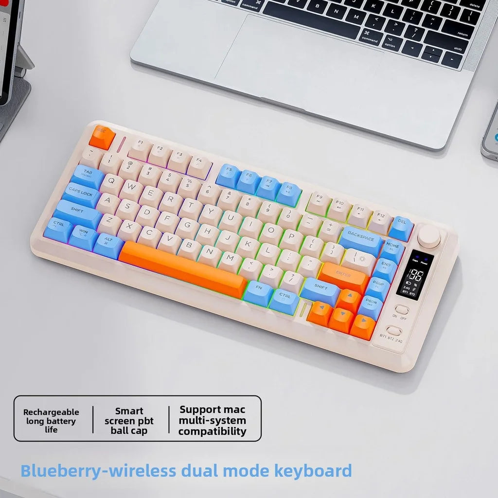 FREEWOLF M75 Compact 75% Mechanical Keyboard | RGB Backlit & OLED Control