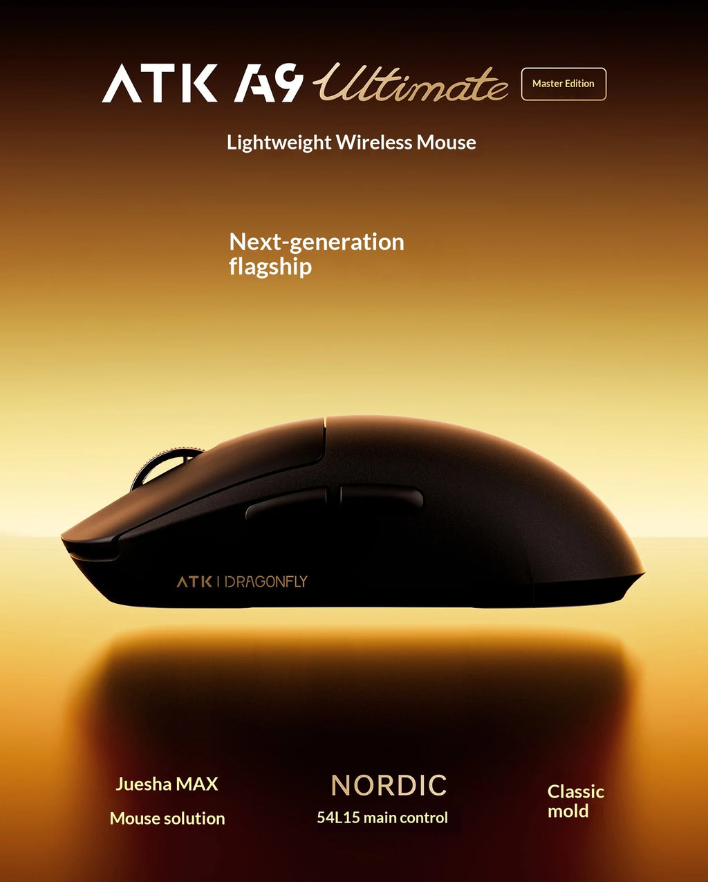 ATK Dragonfly A9 Ultimate: PAW3950 Ultra 8K Wireless Mouse