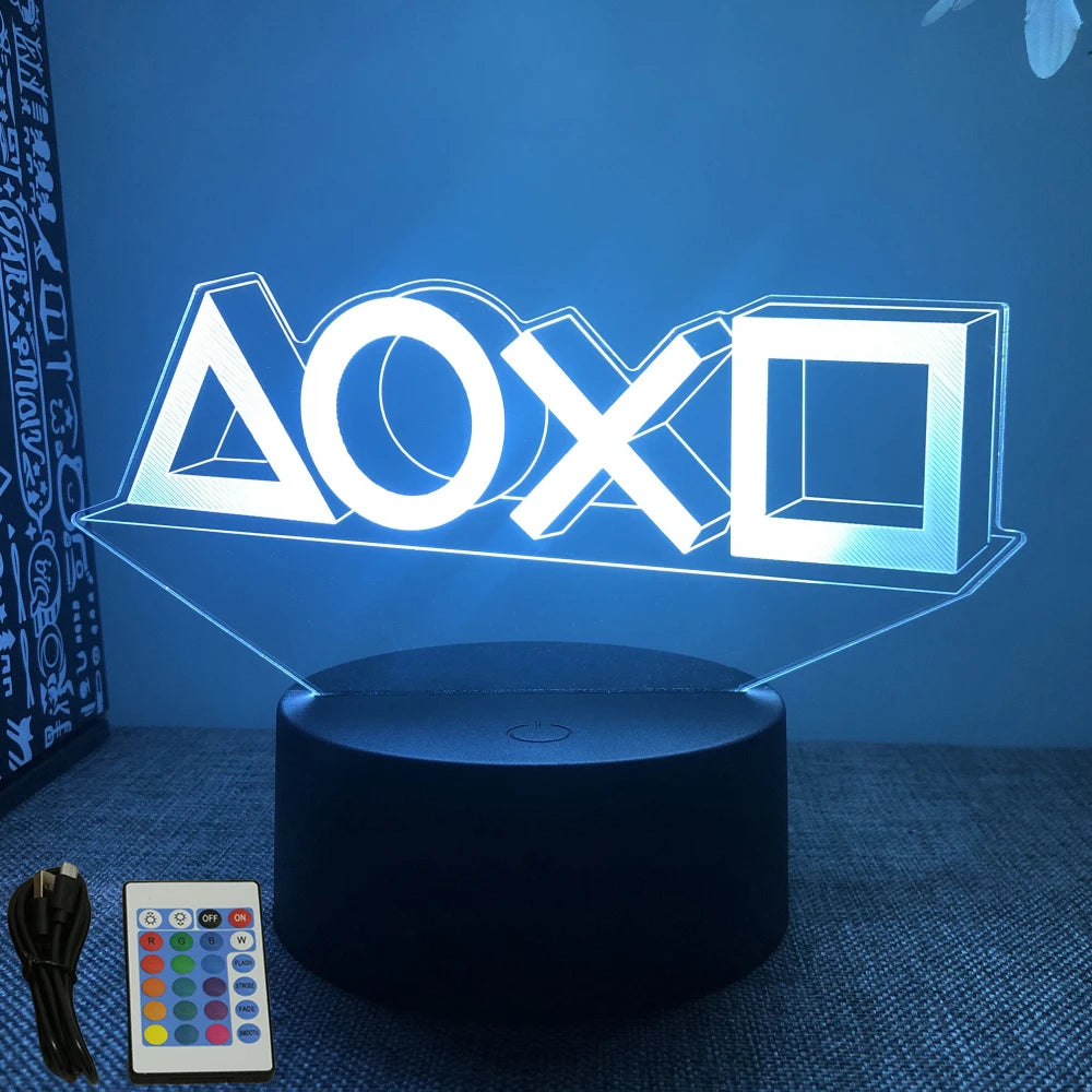 NEON GAMER 3D LED Lamp | RGB Night Light for Gaming Room Setup