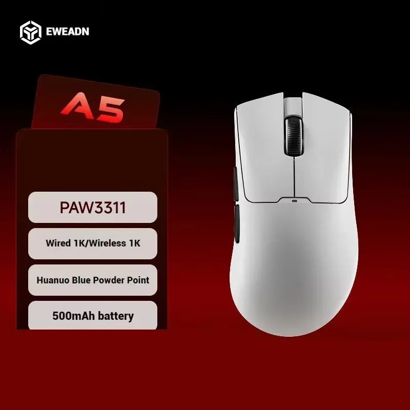 EWEADN A5 Pro Ultra-Light | Sensor PAW3395 26K DPI & Tri-Mode