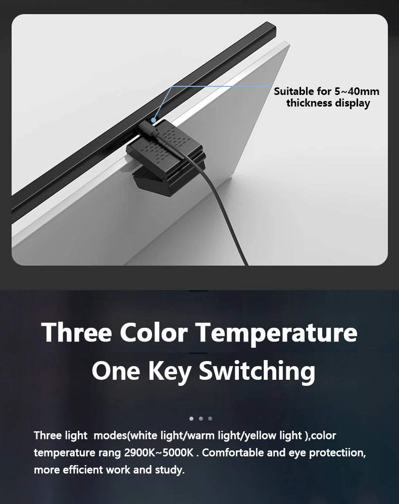 Lumina Task Light: Premium USB Monitor Bar